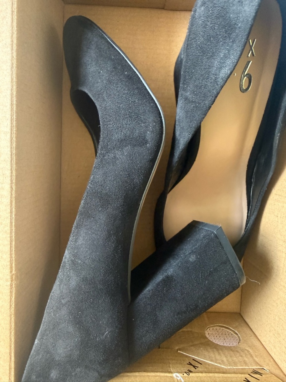 Mix No. 6 - Black Suede Block Heel Pumps